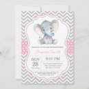 Search for pink grey elephant baby shower invitations Cute