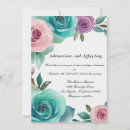 Search for aqua blue floral wedding invitations Watercolor