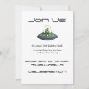 Search for alien birthday invitations Blue
