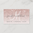 Search for nails and lashes business cards Blush pink