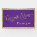 Search for purple and gold graduation banners Congratulations
