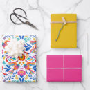 Search for mexican folk art wrapping paper Fiesta