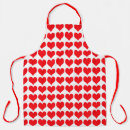 Search for red heart pattern aprons Valentine