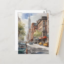 Search for new york usa skyline postcards Watercolor