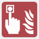 Search for fire alarm stickers Red