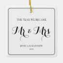 Search for newlyweds christmas tree decorations Double sided