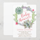 Search for succulent plants baby shower invitations Cactus