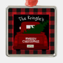 Search for black truck christmas tree decorations Red vintage truck