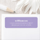 Search for lavender return address labels Modern