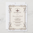 Search for boys blue damask christening invitations Cross