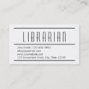 Search for librarian business cards Library