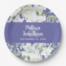 Search for floral wedding plates Bride and groom names