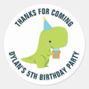 Search for dino birthday party stickers Thank you