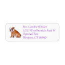 Search for bulldog return address labels Puppy