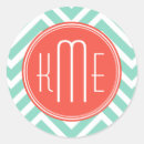 Search for orange chevron stickers Monogrammed