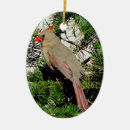 Search for female cardinal christmas tree decorations Red