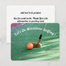 Search for miniature golf invitations Golfer