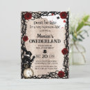 Search for alice in wonderland 1st birthday invitations Vintage