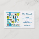 Search for abcs business cards Teacher