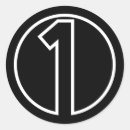 Search for number 1 stickers Black