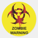 Search for zombie warning stickers Funny