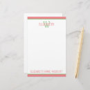 Search for pink stationery paper Monogrammed