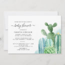 Search for cacti baby shower invitations Watercolor