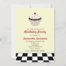 Search for cherry cupcake invitations Retro
