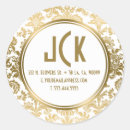 Search for floral damask monogram initial stickers Elegant