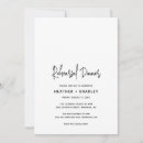 Search for black white rehearsal dinner invitations Minimalist