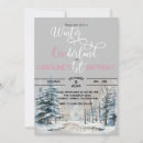Search for winter wonderland 1st birthday invitations Mountain