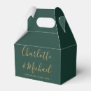 Search for emerald wedding favour boxes Simple