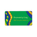 Search for blue orange return address labels Retro