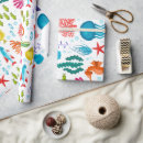 Search for sea life wrapping paper Tropical