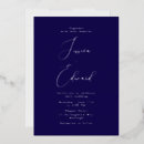 Search for navy and silver wedding invitations Modern