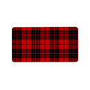 Search for red and black return address labels Plaid