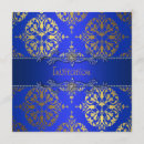Search for royal blue anniversary party invitations Gold