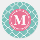Search for quatrefoil stickers Monogrammed