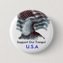 Search for support our troops round badges America