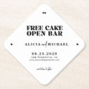 Search for open bar wedding save the dates Black and white