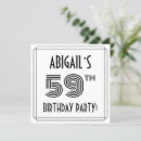 Search for 59th birthday invitations Elegant