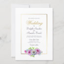Search for pink floral border wedding invitations Classic