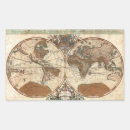 Search for antique world map stickers Geography
