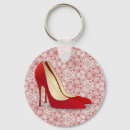 Search for high heel shoe key rings Red