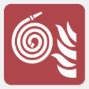 Search for fire sign stickers Red