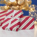 Search for red and gold stripes wrapping paper White