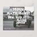 Search for funny wedding announcement cards Just married