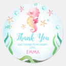 Search for blue seahorse stickers Under the sea