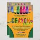 Search for crayon birthday invitations Colouring