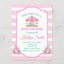 Search for carousel baby shower invitations Merry go round